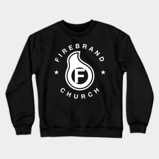 Firebrand White Sticker Design Crewneck Sweatshirt